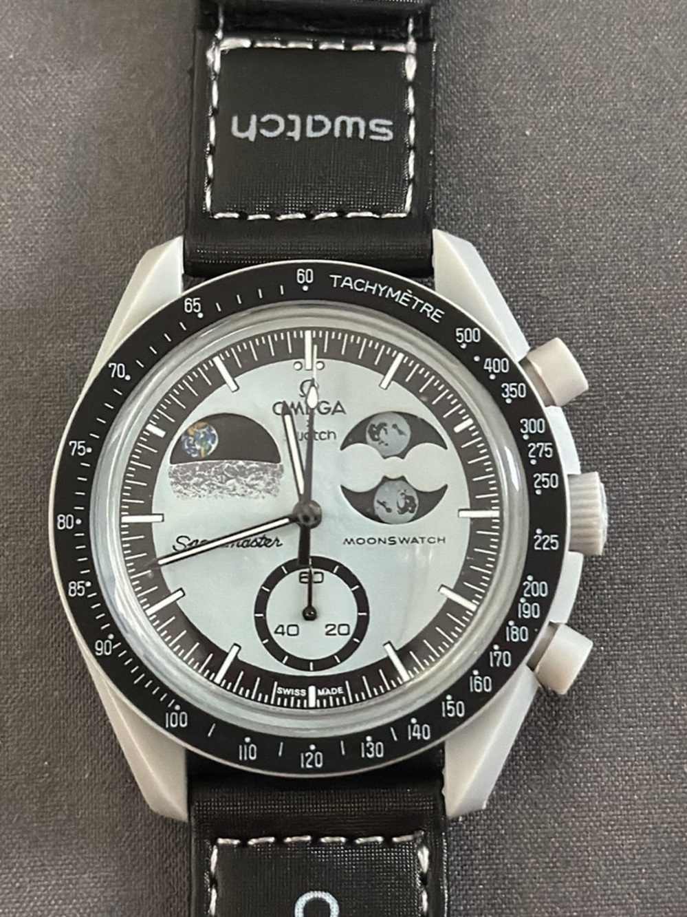Swatch omega MoonSwatch Speedmaster gray and Black
